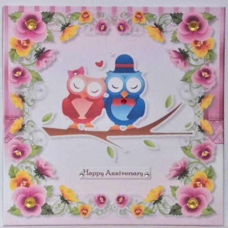 Cute Anniversary Owls by Hazel Underwood