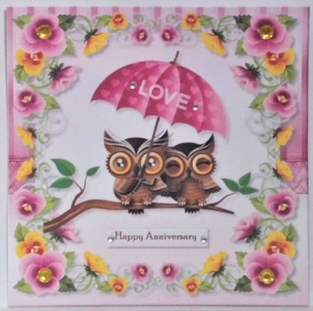 Cute Anniversary Owls by Hazel Underwood