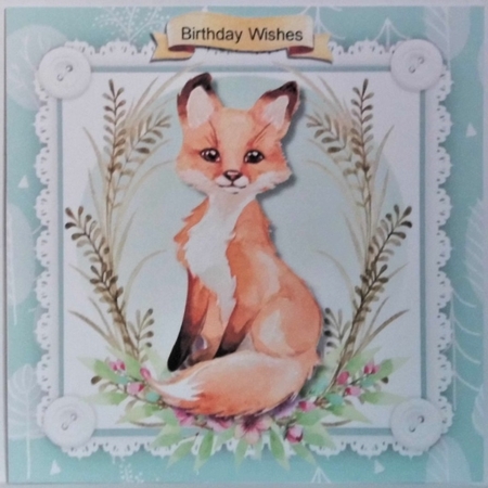 Lovely Fox in the Flowers by Hazel Underwood