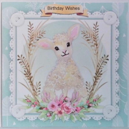 Lovely Lamb in the Flowers by Hazel Underwood