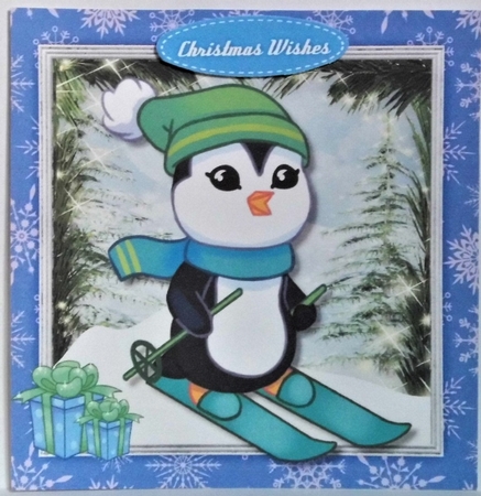 Cute Penguin in Green   Hat by Hazel Underwood