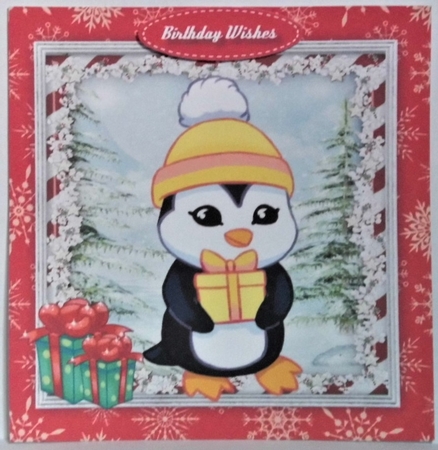 Cute Penguin in Bobble Hat by Hazel Underwood