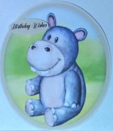 Happy Hippo by Hazel Underwood