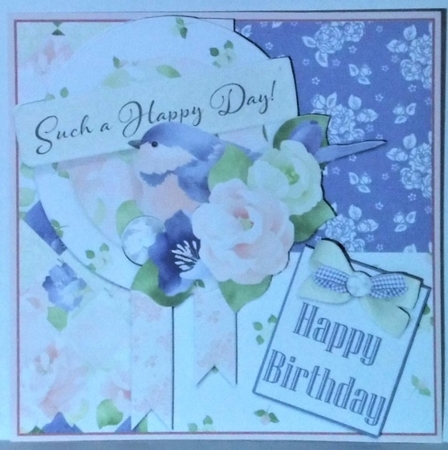 Birdsong and Blooms 4 7.5 Inch Square Card Fronts with Inserts Bumper Kit by Hazel Underwood