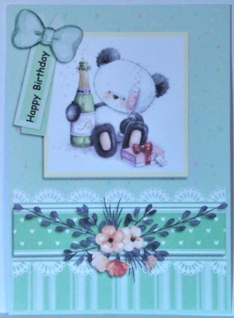 Congratulations - panda card by Hazel Underwood