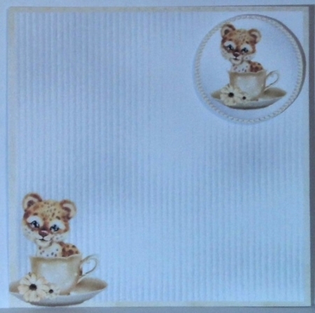 Matching insert for the design sheet - Cute Cub in a Teacup by Hazel Underwood