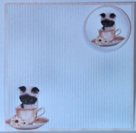 Matching insert for the design sheet - Fluffy Kitten in a Teacup by Hazel Underwood