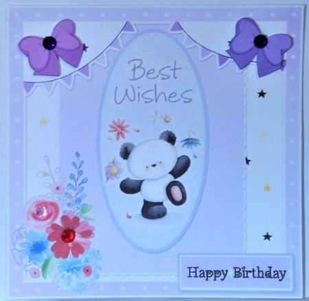 Cute panda card by Hazel Underwood