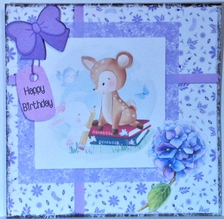 Happy birthday - cute deer by Hazel Underwood
