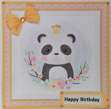 Cute panda card by Hazel Underwood