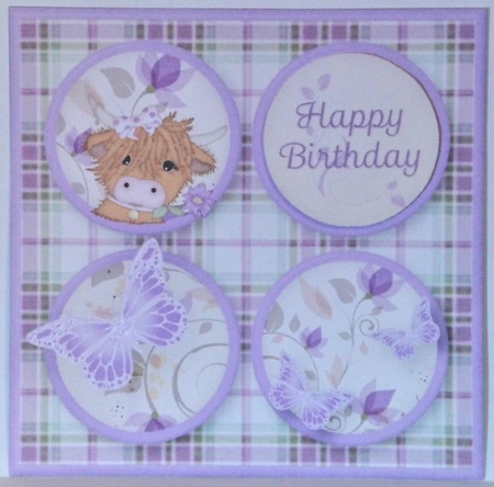 Highland Cow - Round Layers Card Mini Kit by Hazel Underwood