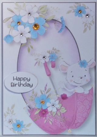 Floral Brolly Mouse A5 by Hazel Underwood