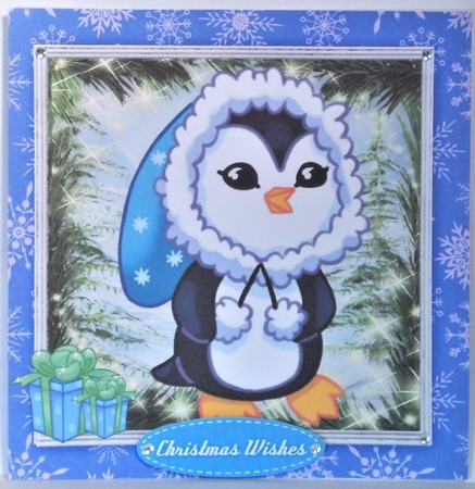 6, Christmas Penguins + 2 Blank Incerts by Hazel Underwood