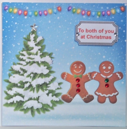 GINGERBREAD COUPLE 6X6 by Hazel Underwood