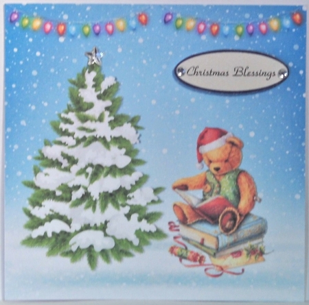 CHRISTMAS TEDDY 6X6 by Hazel Underwood