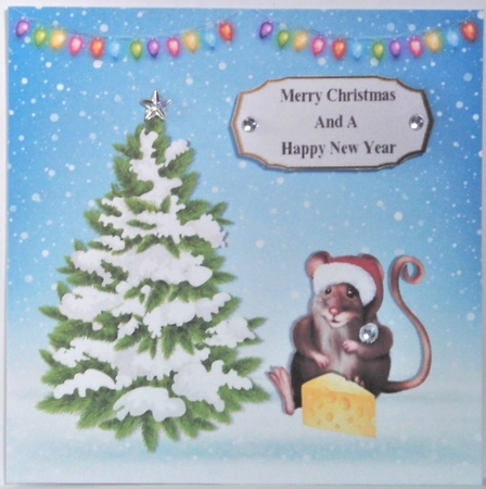 CHRISTMAS MOUSE 6X6 by Hazel Underwood