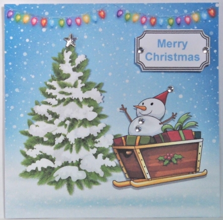 SNOWMAN SLEIGH 6X6 by Hazel Underwood