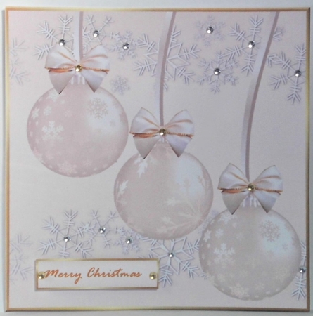 Christmas Baubles In Lavender  Topper by Hazel Underwood