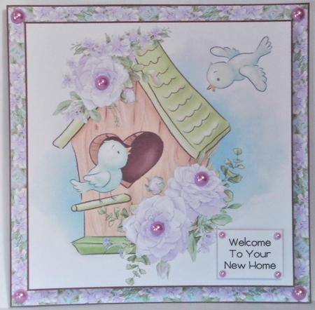 Welcome To Your New Home - Purple Roses by Hazel Underwood