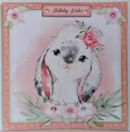 Rabbit in the Flowers by Hazel Underwood