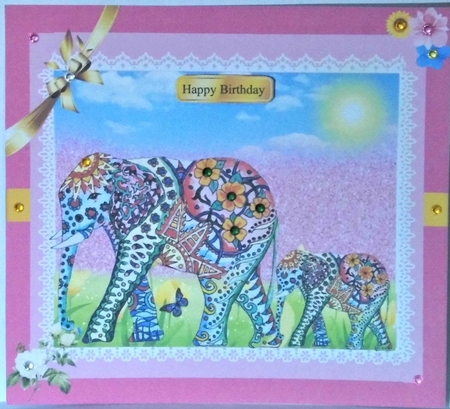 Elephant card by Hazel Underwood