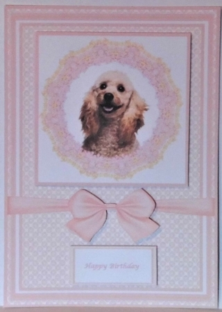 A5 cute puppy quick card front by Hazel Underwood
