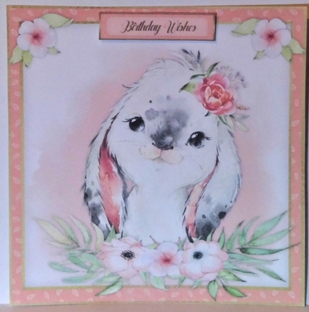 4, Animals with Flowers  Card Fronts  by Hazel Underwood