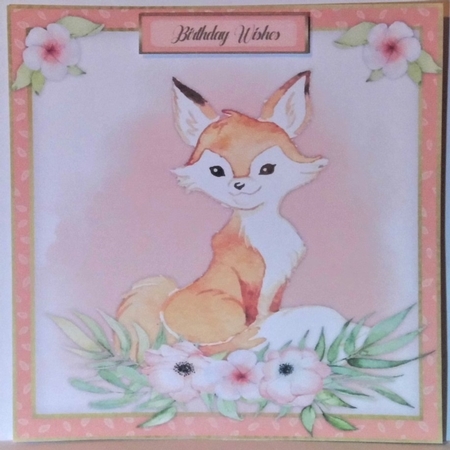 4, Animals with Flowers  Card Fronts  by Hazel Underwood