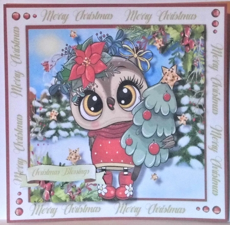 Owls Christmas Tree  by Hazel Underwood