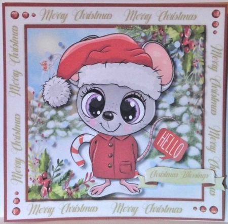 Santa Mouse by Hazel Underwood
