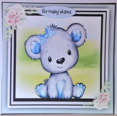 Cute Teddy Blue  by Hazel Underwood