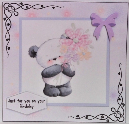 Panda card - get well soon by Hazel Underwood