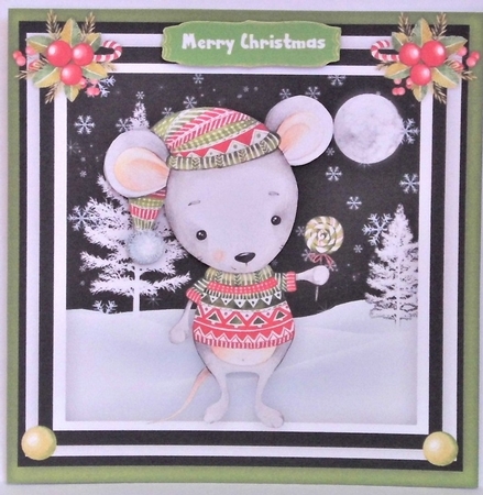 Adorable Christmas Mouse by Hazel Underwood