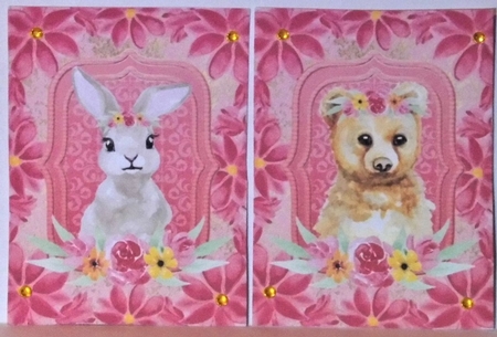 4 Floral animal toppers 1 by Hazel Underwood