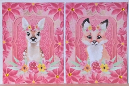 4 Floral animal toppers 2 by Hazel Underwood