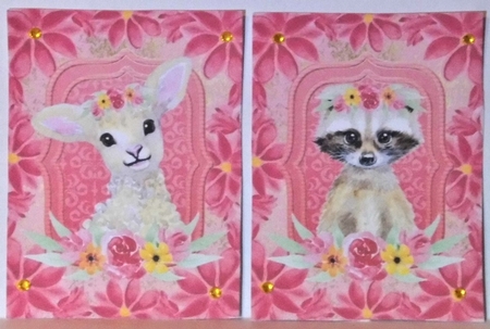 4 Floral animal toppers 2 by Hazel Underwood