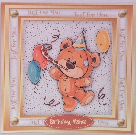 Birthday Bear 1, by Hazel Underwood