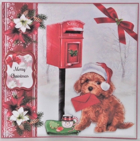 Letter To Santa Christmas Topper with Decoupage by Hazel Underwood