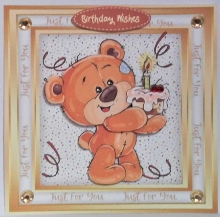 4, Card Fronts , Bears Birthday by Hazel Underwood