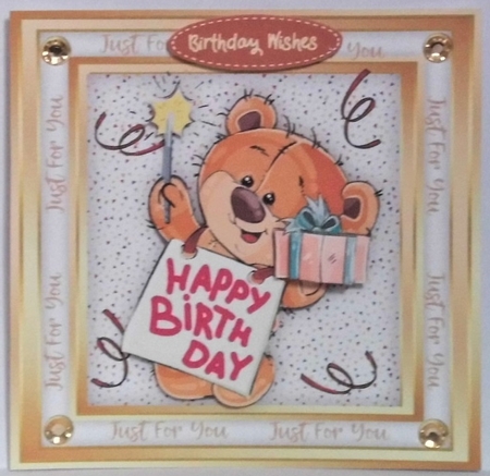 4, Card Fronts , Bears Birthday by Hazel Underwood