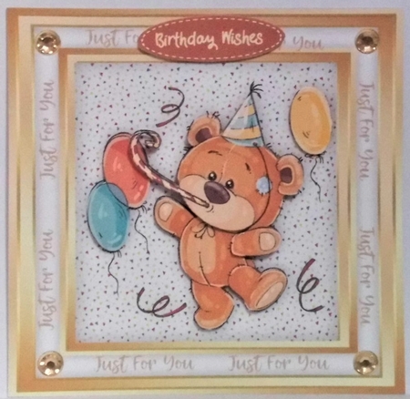 4, Card Fronts , Bears Birthday by Hazel Underwood