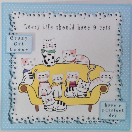 Every Life Should Have 9 Cats - Decoupage by Hazel Underwood