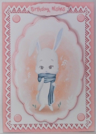 Rabbit in a Scarf by Hazel Underwood