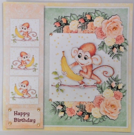 Topper Cute Monkey by Hazel Underwood