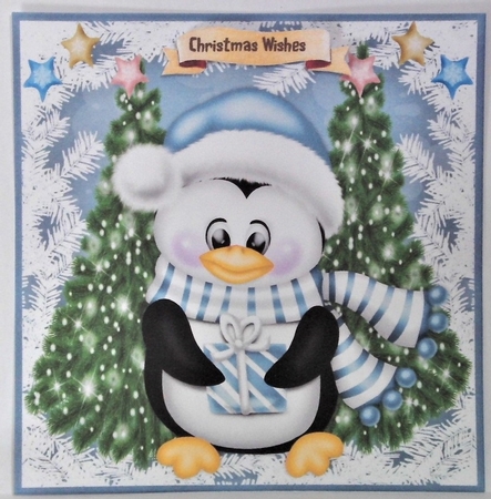 Penguin in a Blue Scarf by Hazel Underwood