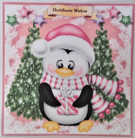 Penguin in a Pink Scarf by Hazel Underwood