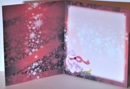 Christmas bunny 7x7 insert by Hazel Underwood