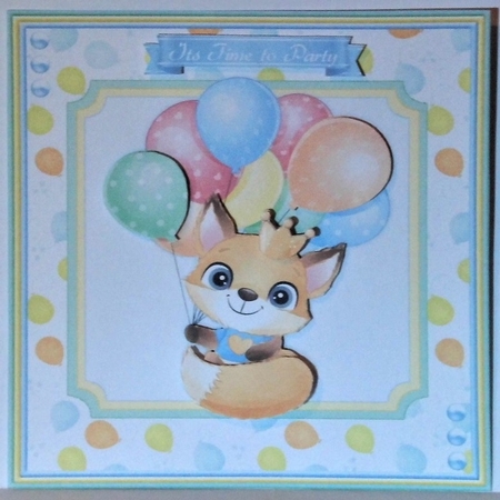 Foxybirthday Card Front Sheet by Hazel Underwood