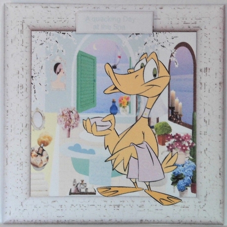A quacking day at the spa 6x6 card by Hazel Underwood