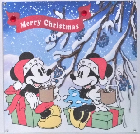 Chillin out friends with hot choc in the snow 8x8 by Hazel Underwood